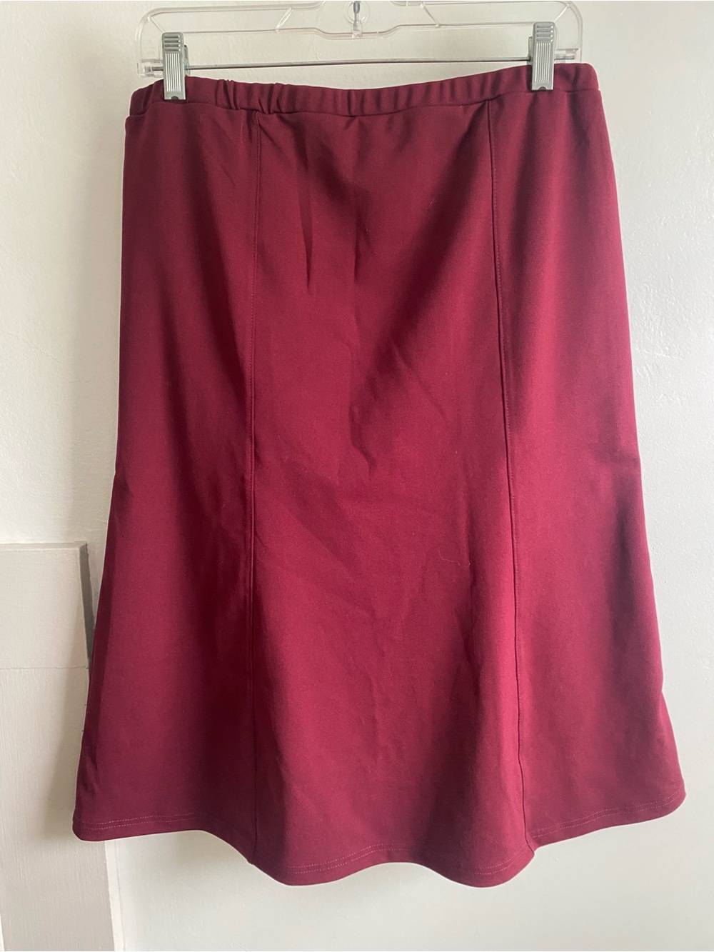 Maternity Burgundy A-Line Skirt